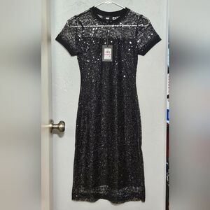 50% Off DKNY Black Sequin Dress